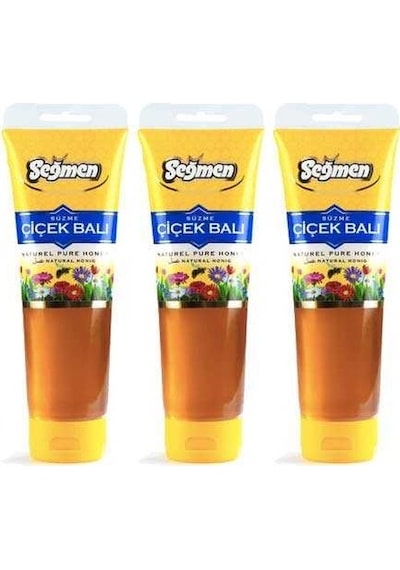 Seğmen Süzme Çiçek Balı Tüp 350 G 3'lü