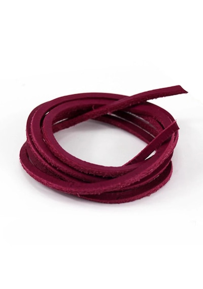 Kalzeno Deri Ayakkabı Bağcığı Bordo