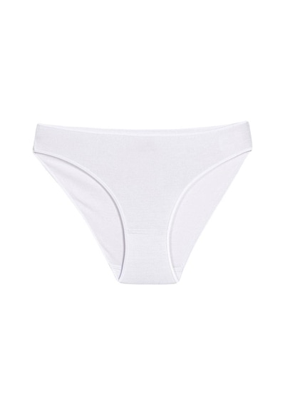 6 Adet Yıldız Bayan Bambu İz Yapmaz Bikini Külot Beyaz 3960 Beyaz
