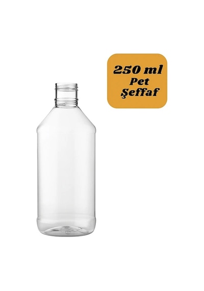 250 Ml Şeffaf Boş Pet Şişe Gülsuyu Vb Ürünler Için, Dayanıklı Ve Hafif Plastik Şişe Kapakları Pembe 100 Adet Şeffaf