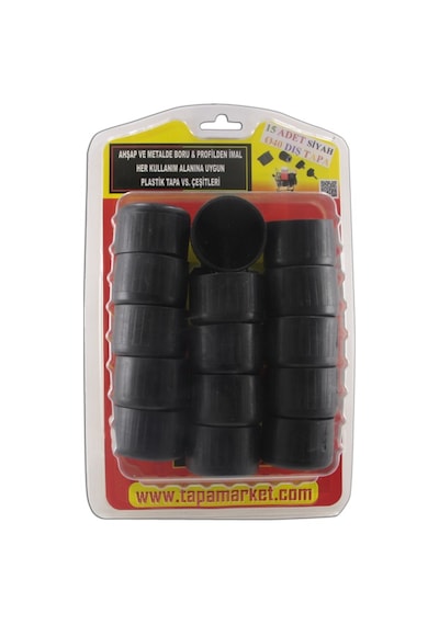 Çap 40 Plastik Dış Tapa Siyah