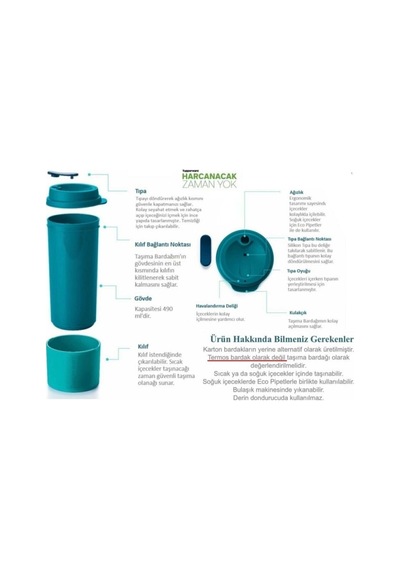 Taşıma Bardağı 490 Ml Mavi