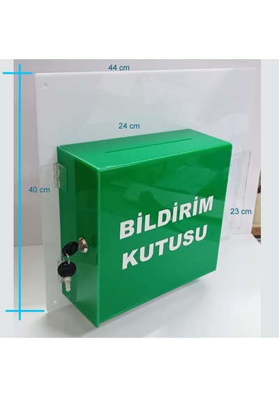 Yeşil-beyaz Pleksi Bildirim Kutusu