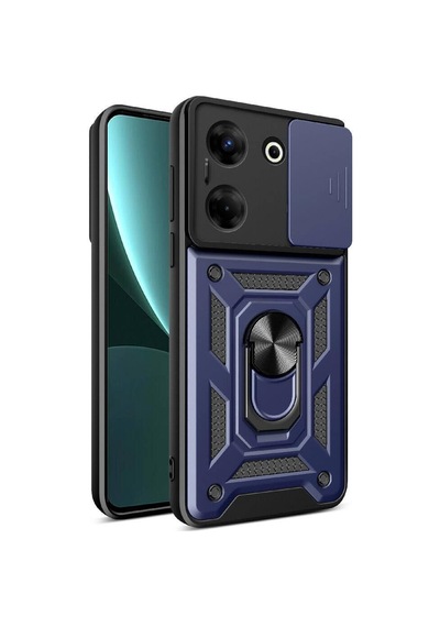Tecno Camon 20 Pro 4g İle Uyumlu Kılıf Sürgülü Mavi Panther Yüzüklü Silikon Orijinal Tecno Camon 20 Pro 4g İle Uyumlu, Sürgülü Mavi Sku: Zeusb0d4vm28nc