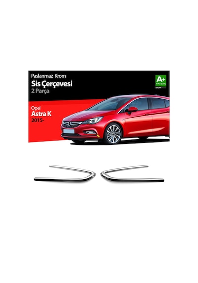 S-Dizayn  Opel Astra K Hb Krom Sis Farı Çerçevesi 2 Prç 2015-2019