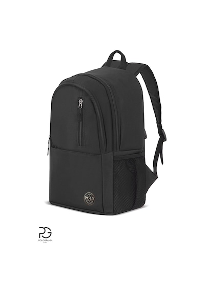 Pologrand London Orijinal Unisex Geniş Hacimli Çok Gözlü Su Geçirmez Lise Ortaokul İlkokul İçin Büyük Okul Çantası Siyah