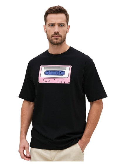 Ogc Kaset Oversize Unisex T-shirt Siyah