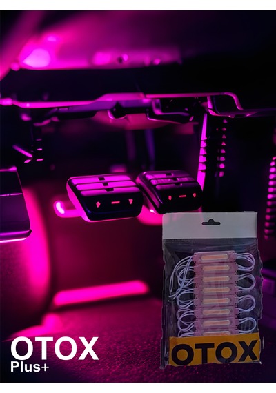 Ambiyans Led Premium Ofis , Araç & Ev Uyumlu Dc 12v 6 Renk Seçeneği 10'lu Paket Pembe