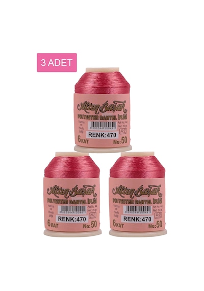 3 Adet Altınbaşak Oya Ve Dantel İpi 20 Gr - Royaleks - No: 470