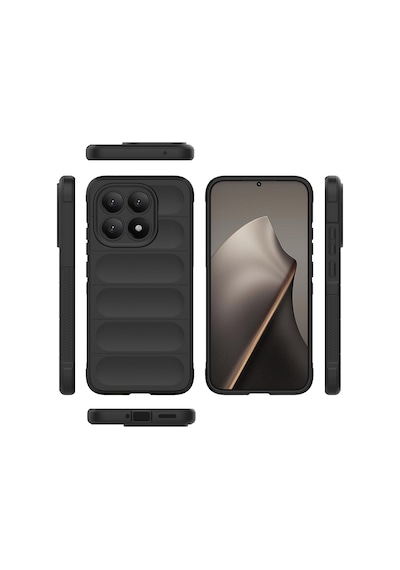 Xiaomi 15t Kılıf Kamera Korumalı Esnek Silikon Parmak Şeritli Pazarplus Siyah