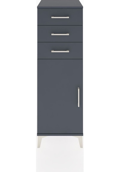 Hyperion Dolap 3 Çekmeceli Tek Kapaklı 44x44x134 Antrasit-antrasit Antrasit