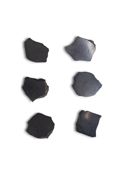 Shungite Şungit Taşı Düz Kesim Doğal Parça 469-1