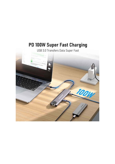 Lemorele Tc65 11 İn 1 Type-c Hub Çoklayıcı Dock Station - Windows Mst Destekli, Çift Hdmı Çoklu Ekran , Gigabit Ethernet, 100w Pd Şarj Adaptör