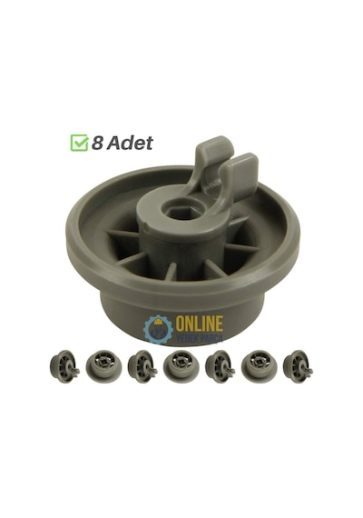 Bosch Uyumlu Siemens  Profilo Bulaşık Makinesi Alt Sepet Tekeri (8 Adet) - 394805512