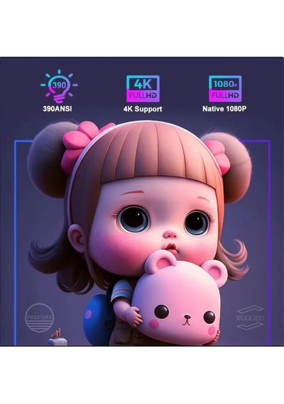 130 İnç Ultra Pro Full Hd 4k Video Destekli Projeksiyon Spotlight 1080p Projeksiyon Cihazı 320 Mini