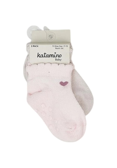 Katamino Ronse Kız 'li Abs Bebek Çorap 20408 Pembe-kahve