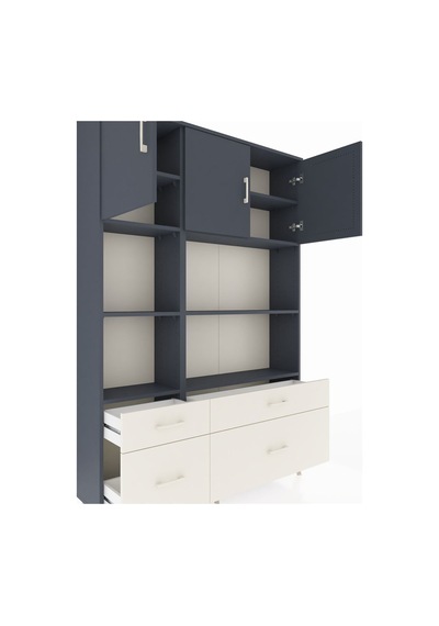 Arges Dolap 8 Raflı 4 Çekmeceli 3 Kapaklı 132x30x195 Antrasit-antrasit/aytaşı Antrasıt/aytası Arges Dolap 8 Raflı 4 Çekmeceli 3 Kapaklı 132x30x195 Antrasit-antrasit/aytaşı Antrasıt/aytası