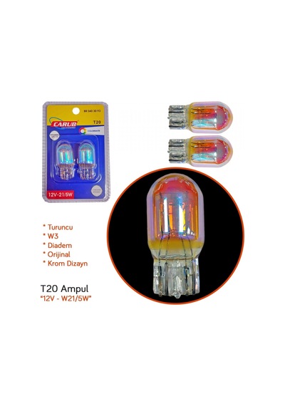 Carub 12v T20 Ampul W21/5w Diadem Orange W3 Br0403093