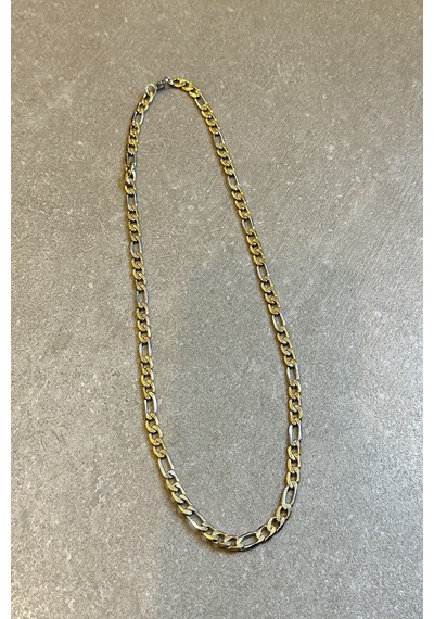 Viyana Tasarım Fashion Model Gold Silver Color 316l Paslanmaz Çelik 55cm Kolye Altın - Gümüş