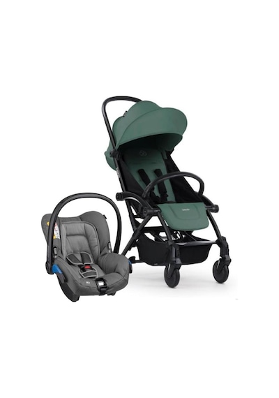 Connect 3 Bebek Arabası Black-olive Travel Set Citi-2 Grey