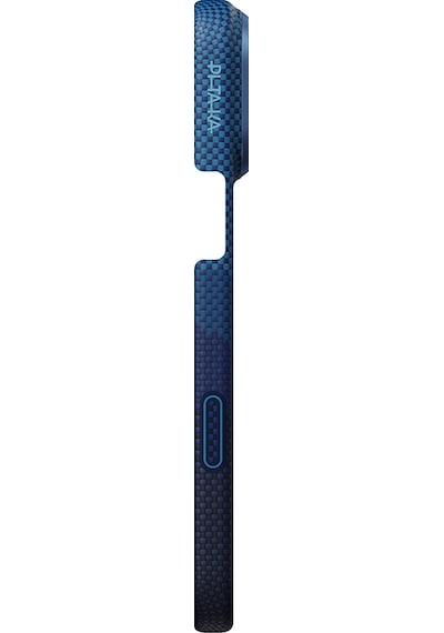 Apple Uyumlu iPhone 17 Pro Max Kılıf M-safe Şarjlı Aramid Fiber Pitaka Tactile Woven Starpeak Serisi Mavi Mavi