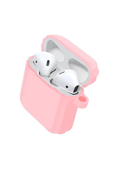 Ayrex Airpods 1/2 Uyumlu Rubber Silicone Case Kancalı Yumuşak Silikon Kılıf Airpods 1 Ve 2 Uyumlu Kulaklık Kılıf