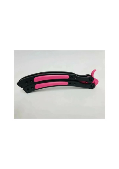 Cs2 Kelebek/butterfly Bıçak Plastik Pembe Oyuncak 3d Keskin Değil