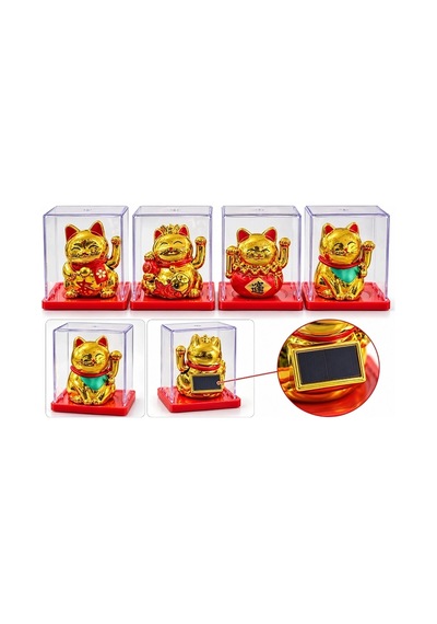 Güneş Enerjili Sallanan Şans Kedisi - Maneki Neko Alk6160