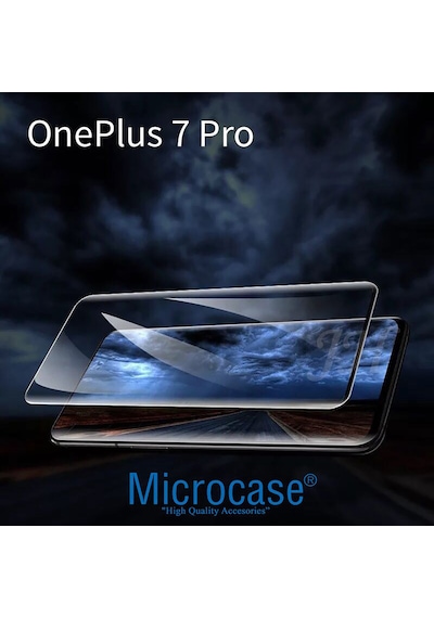 Microcase OnePlus 7 Pro 3D Curved Tam Kaplayan Tempered Cam
