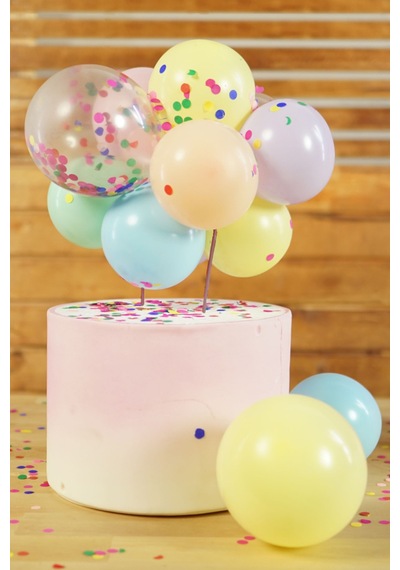 Çok Renkli Makaron Balon Pasta Süsü