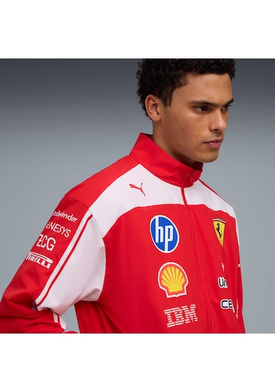 Puma Scuderıa Ferrarı Hp Replıca Drıvers Authentıc Erkek Track Ceket 713944 01 Kırmızı