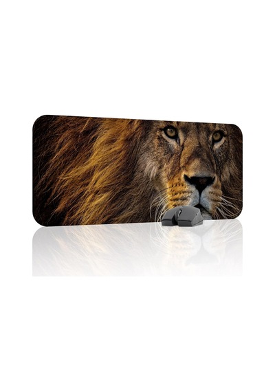 Aslan Oyuncu Gaming Mouse Pad Kauçuk Kaymaz Taban Mousepad V5, 70x30 Xl