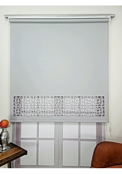 Stor Perde Desenli Lazer Kesim Kalın Kumaşlı Ml105