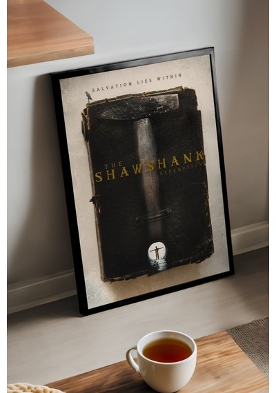 Shawshank Redemption Siyah Ahşap Çerçeveli Poster, Film Duvar Tablosu