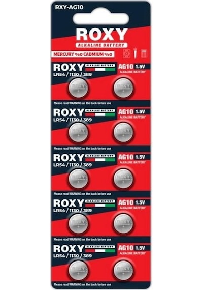 Ayt Roxy Rxy-ag10 1.5 Volt Lr54 1130 189 389 Alkalin Düğme Pil