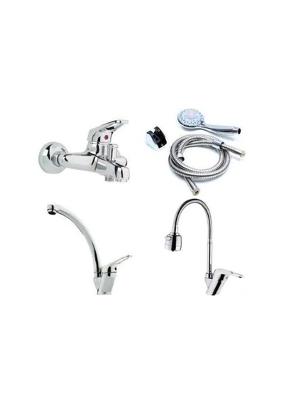 Megamix Mutfak + Lavabo + Banyo + Duş Bataryası Set 5'li