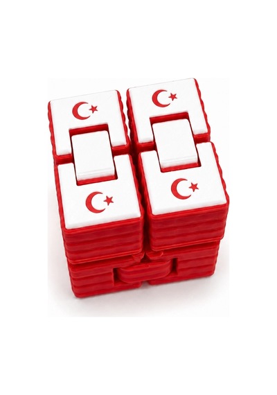 Renkli Sonsuzluk Küpü Kırmızı 40x40mm