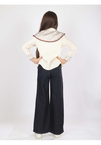 Xo Kids Kız Çocuk 3lu Alt Üst Takım 7-14 Yaş 3904-4904 Ekru