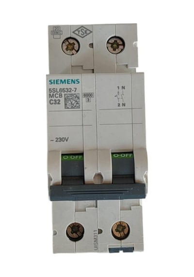 Siemens 5sl6532-7 32a 1 Faz+nötr 70 Mm Anahtarlı Otomatik Sigorta 6ka C Tipi Yavaş Karakterli