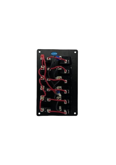 Tekne Karavan 6lı Sigorta Paneli Otomatik - Marin Sigorta Paneli Siyah