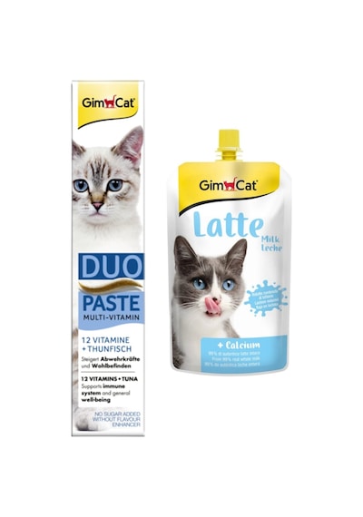 Gimcat Duo Paste Ton Balıklı Vitamin Kedi Macunu 50 G + Calcium Latte