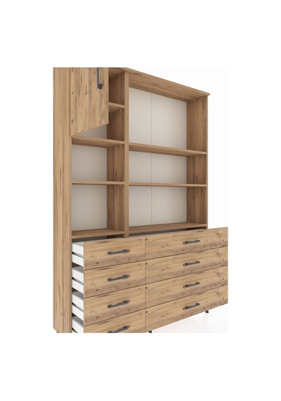 Arges Dolap 7 Raflı 8 Çekmeceli Tek Kapaklı 132x30x195 Çam-çam/çam Atlas Çam/atlas Çam Arges Dolap 7 Raflı 8 Çekmeceli Tek Kapaklı 132x30x195 Çam-çam/çam Atlas Çam/atlas Çam