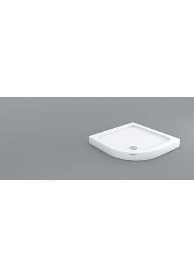 Shower 80x80 Frey Oval Slimblok Duş Teknesi H:10 Cm