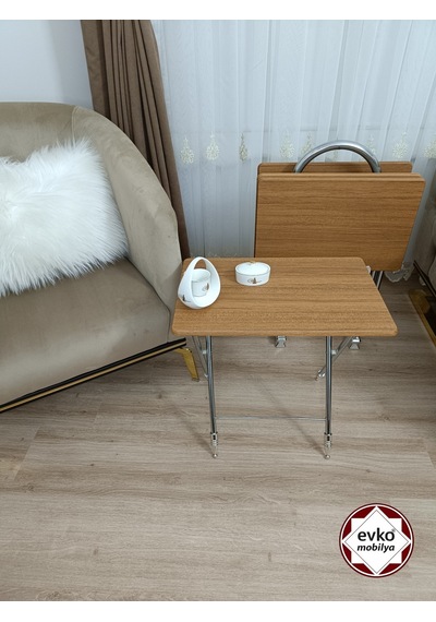Evko Mobilya Çanta Zigon Sehpa, 4'lü Sehpa, Zigon Sehpa, Servis Sehpası, Mdf Mebran Sehpa, Katlanır Sehpa -