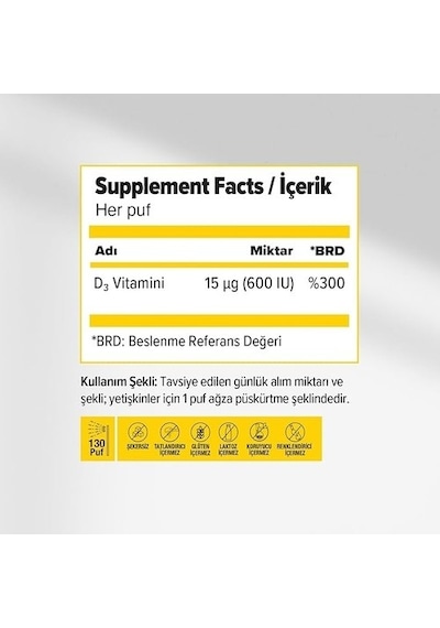 Orzax Ocean Vitamin D3 600 Iu Oral Sprey 20 Ml