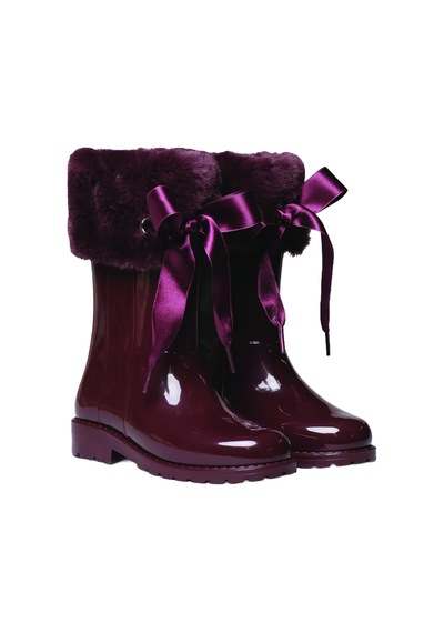 Vı Burgundy Bot Yağmur Kız Çocuk Lorca Toni Pons Raın Boots In Glossy Rubber Vı Burgundy