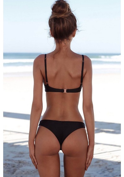 Angelsin Bikini Tek Üstü Siyah