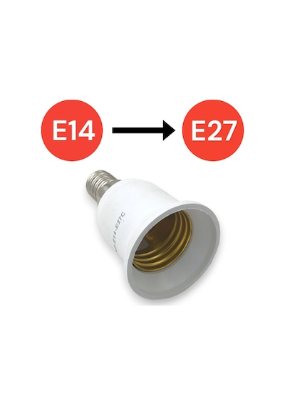 E14 'den E27 'e Dönüştürücü Duy - Pratik Ve Güvenli Çözüm E27 To E14 Duy Dönüştürücü