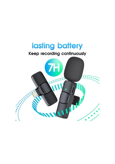 Kopdkes Profesyonel Kablosuz Yaka Mikrofonu İphone İpad, Plug-play 2.4g Ultra Düşük Gecikme-dahili Gürültü Azaltma Çip Yaka Mikrofon Röportaj, Podcast, Vlog, Youtube