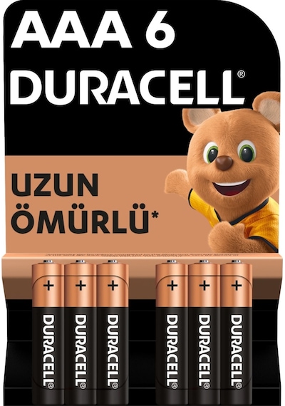 Duracell Xtralife Alkalin AAA İnce Kalem Pil 6'lı